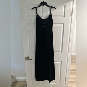 Revelry black velvet gown